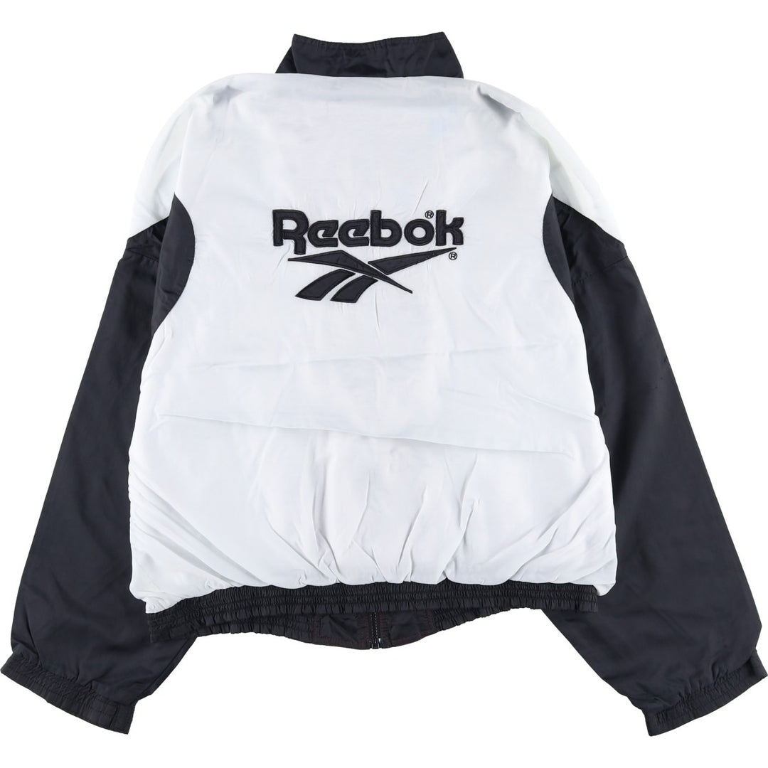 90'S Reebok Back Logo Nylon Jacket Men's Size L Vintage polyester black type Vintage Second Hand