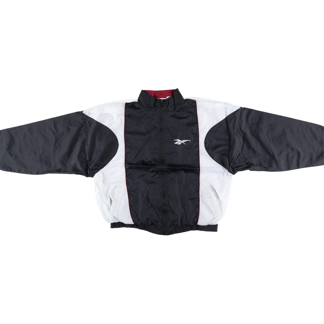 90'S Reebok Back Logo Nylon Jacket Men's Size L Vintage polyester black type Vintage Second Hand