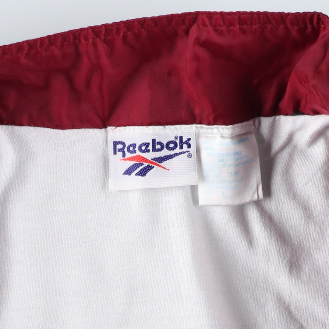 90'S Reebok Back Logo Nylon Jacket Men's Size L Vintage polyester black type Vintage Second Hand