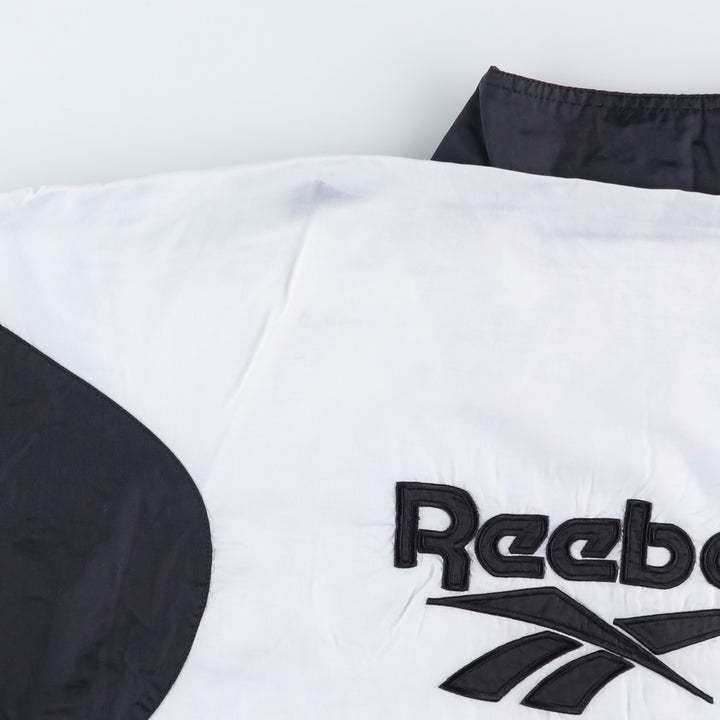 90'S Reebok Back Logo Nylon Jacket Men's Size L Vintage polyester black type Vintage Second Hand