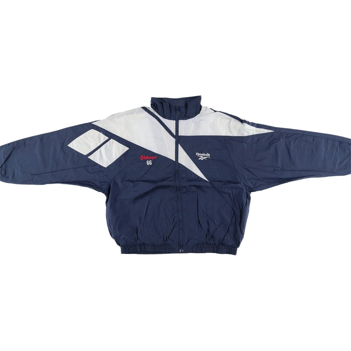 90'S Reebok nylon jacket, men's size L, vintage Nylon navy blue type Vintage Second Hand