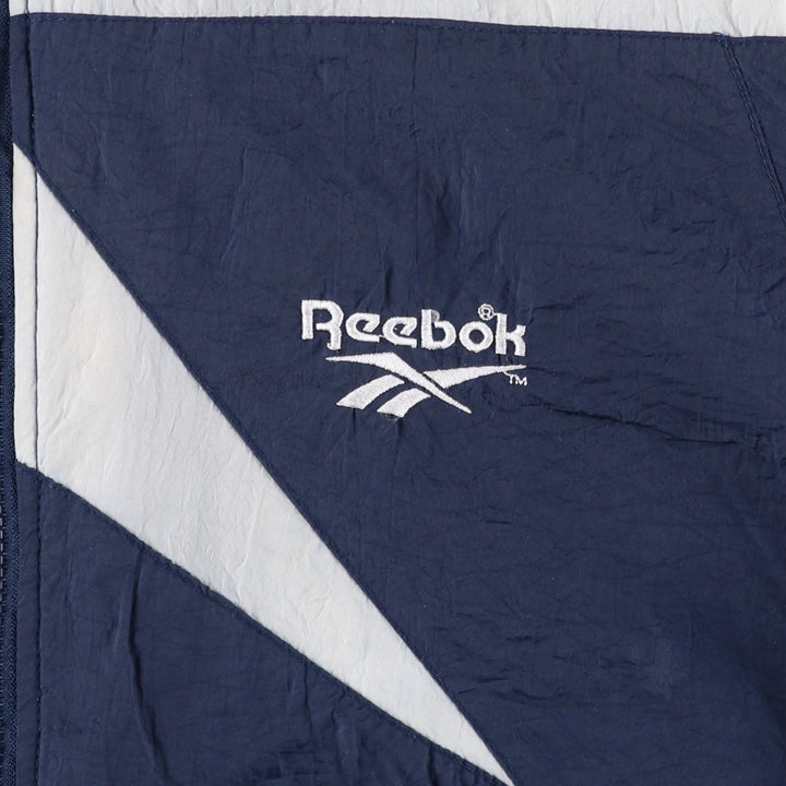 90'S Reebok nylon jacket, men's size L, vintage Nylon navy blue type Vintage Second Hand