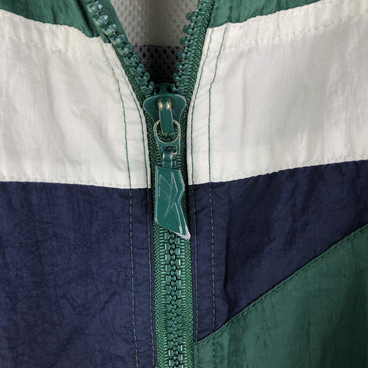 90'S Reebok Back Logo Nylon Jacket Men's Size L Vintage Nylon green type Vintage Second Hand