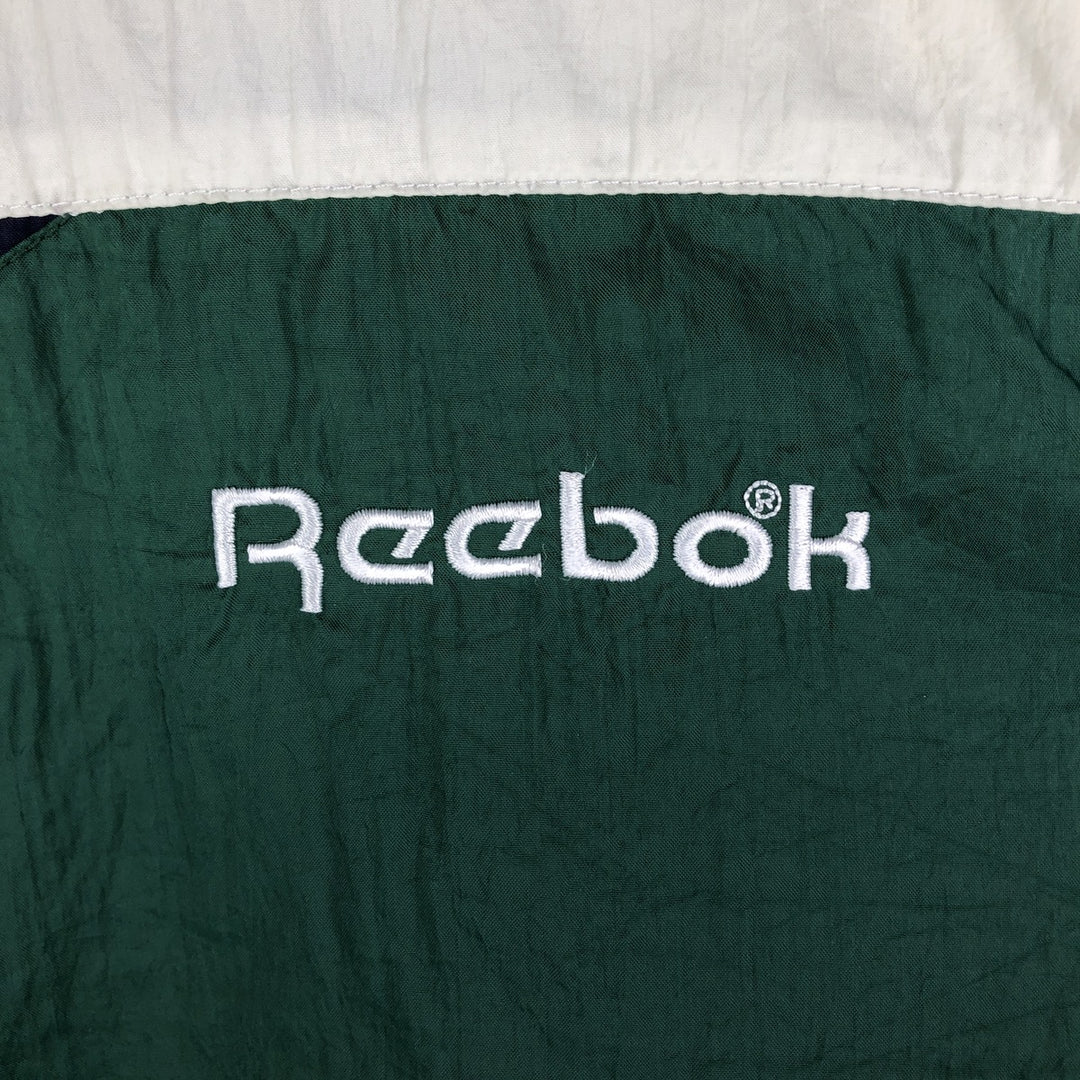 90'S Reebok Back Logo Nylon Jacket Men's Size L Vintage Nylon green type Vintage Second Hand