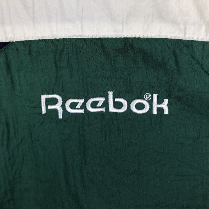 90'S Reebok Back Logo Nylon Jacket Men's Size L Vintage Nylon green type Vintage Second Hand