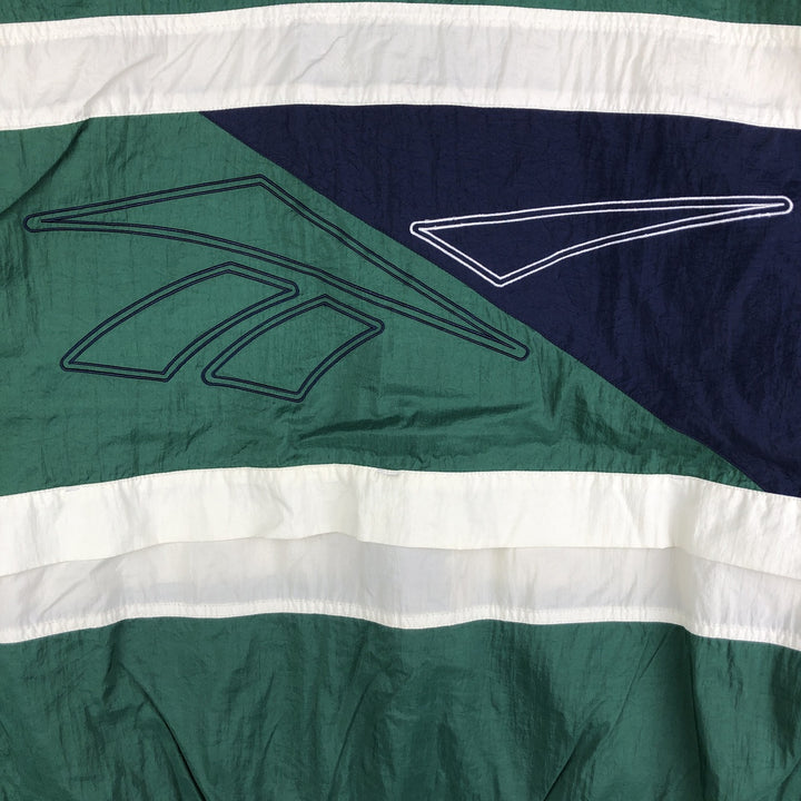 90'S Reebok Back Logo Nylon Jacket Men's Size L Vintage Nylon green type Vintage Second Hand