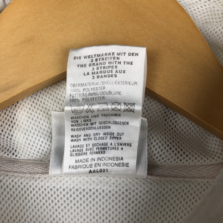 Vintage 90'S Adidas half-zip hooded warm-up pullover, men's size XL polyester white type Vintage Second Hand