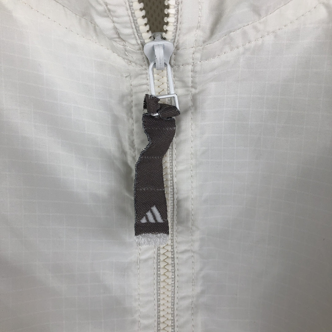 Vintage 90'S Adidas half-zip hooded warm-up pullover, men's size XL polyester white type Vintage Second Hand