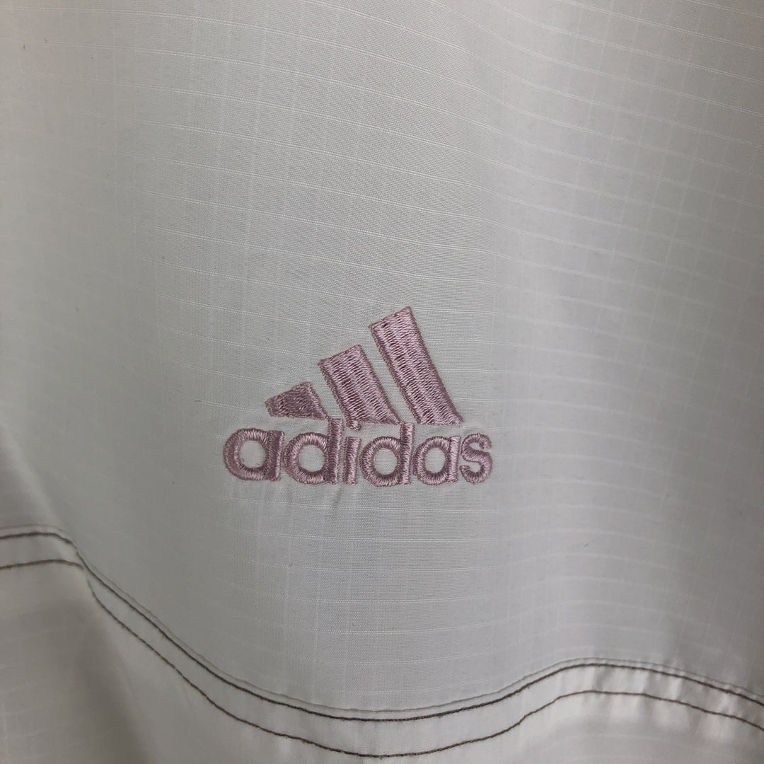 Vintage 90'S Adidas half-zip hooded warm-up pullover, men's size XL polyester white type Vintage Second Hand