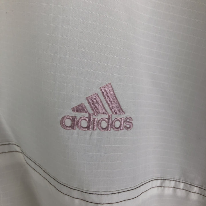 Vintage 90'S Adidas half-zip hooded warm-up pullover, men's size XL polyester white type Vintage Second Hand