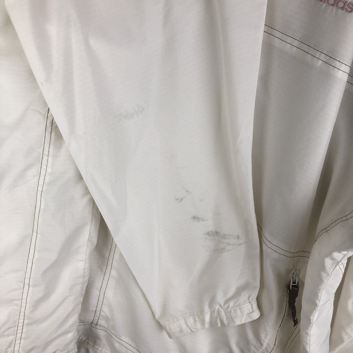 Vintage 90'S Adidas half-zip hooded warm-up pullover, men's size XL polyester white type Vintage Second Hand