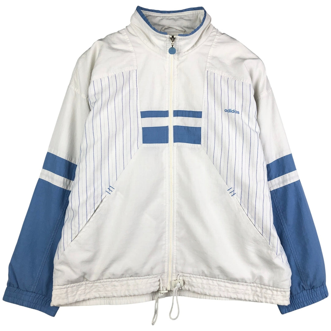 Vintage 80s-90'S Adidas windbreaker, men's size M polyester white type Vintage Second Hand