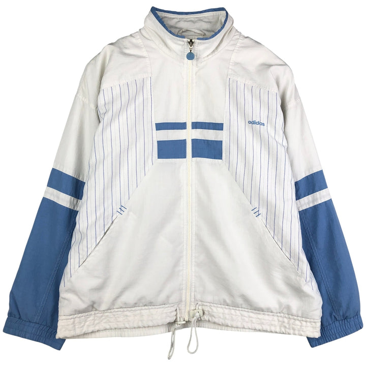 Vintage 80s-90'S Adidas windbreaker, men's size M polyester white type Vintage Second Hand