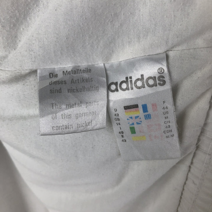 Vintage 80s-90'S Adidas windbreaker, men's size M polyester white type Vintage Second Hand