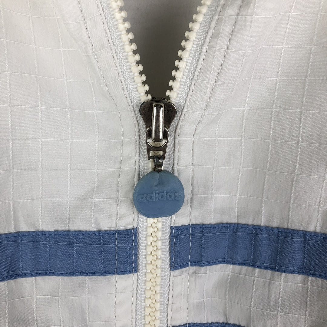 Vintage 80s-90'S Adidas windbreaker, men's size M polyester white type Vintage Second Hand