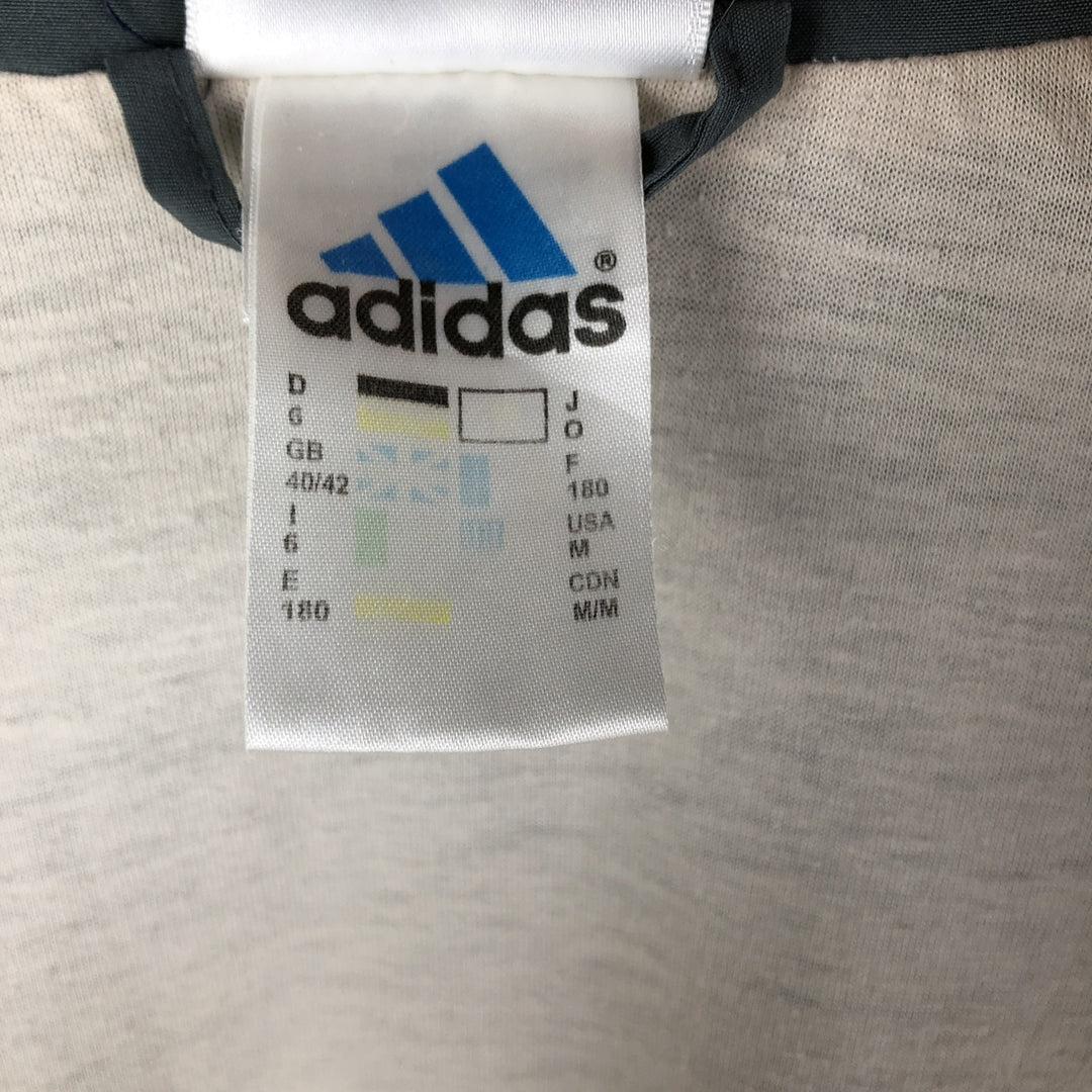 2000'S Adidas Back Logo Windbreaker, Men's Size Medium polyester Khaki type sage green Vintage Second Hand