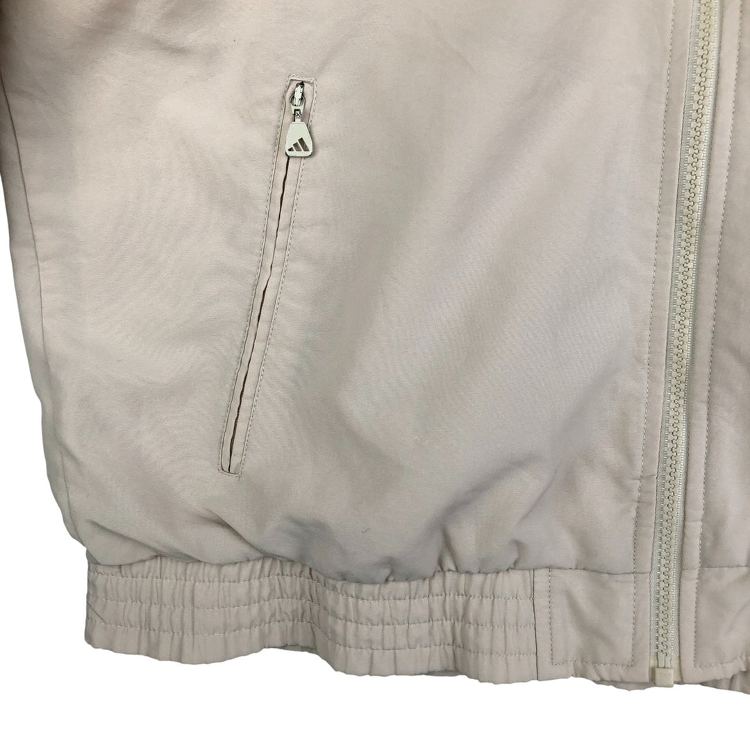 2000'S Adidas Back Logo Windbreaker, Men's Size Medium polyester Khaki type sage green Vintage Second Hand