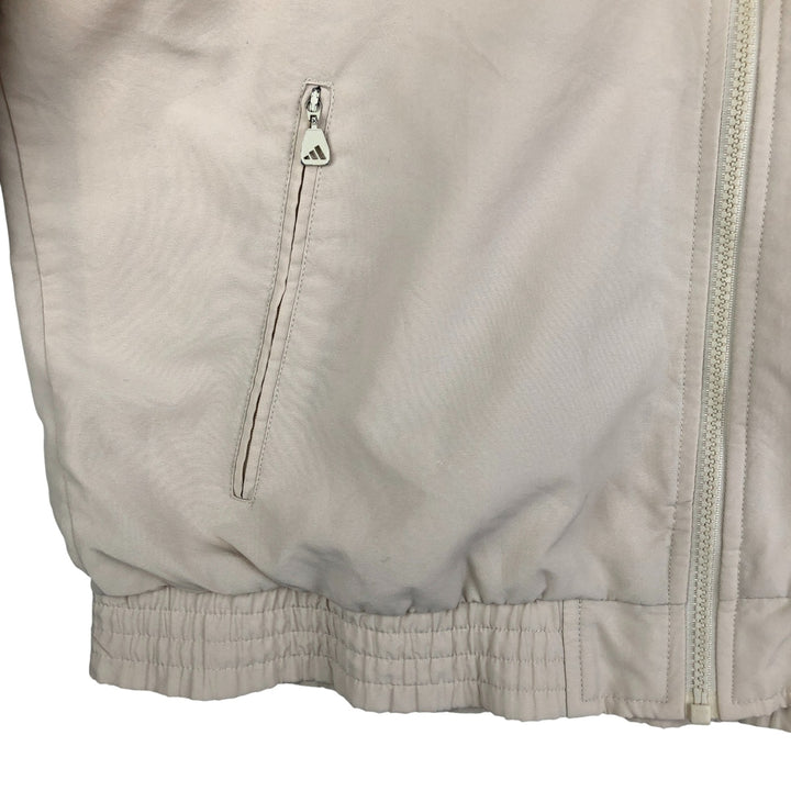 2000'S Adidas Back Logo Windbreaker, Men's Size Medium polyester Khaki type sage green Vintage Second Hand