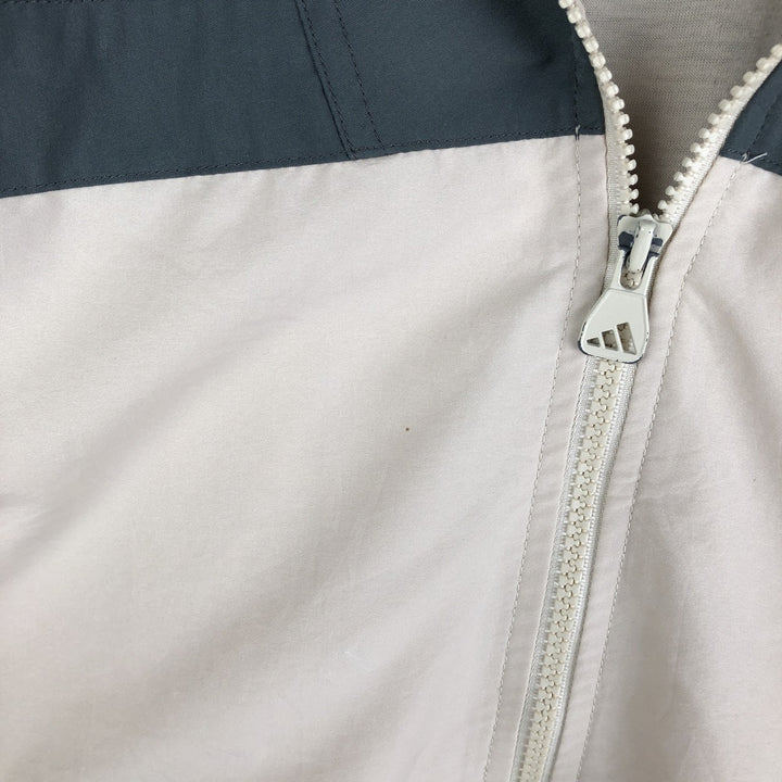 2000'S Adidas Back Logo Windbreaker, Men's Size Medium polyester Khaki type sage green Vintage Second Hand