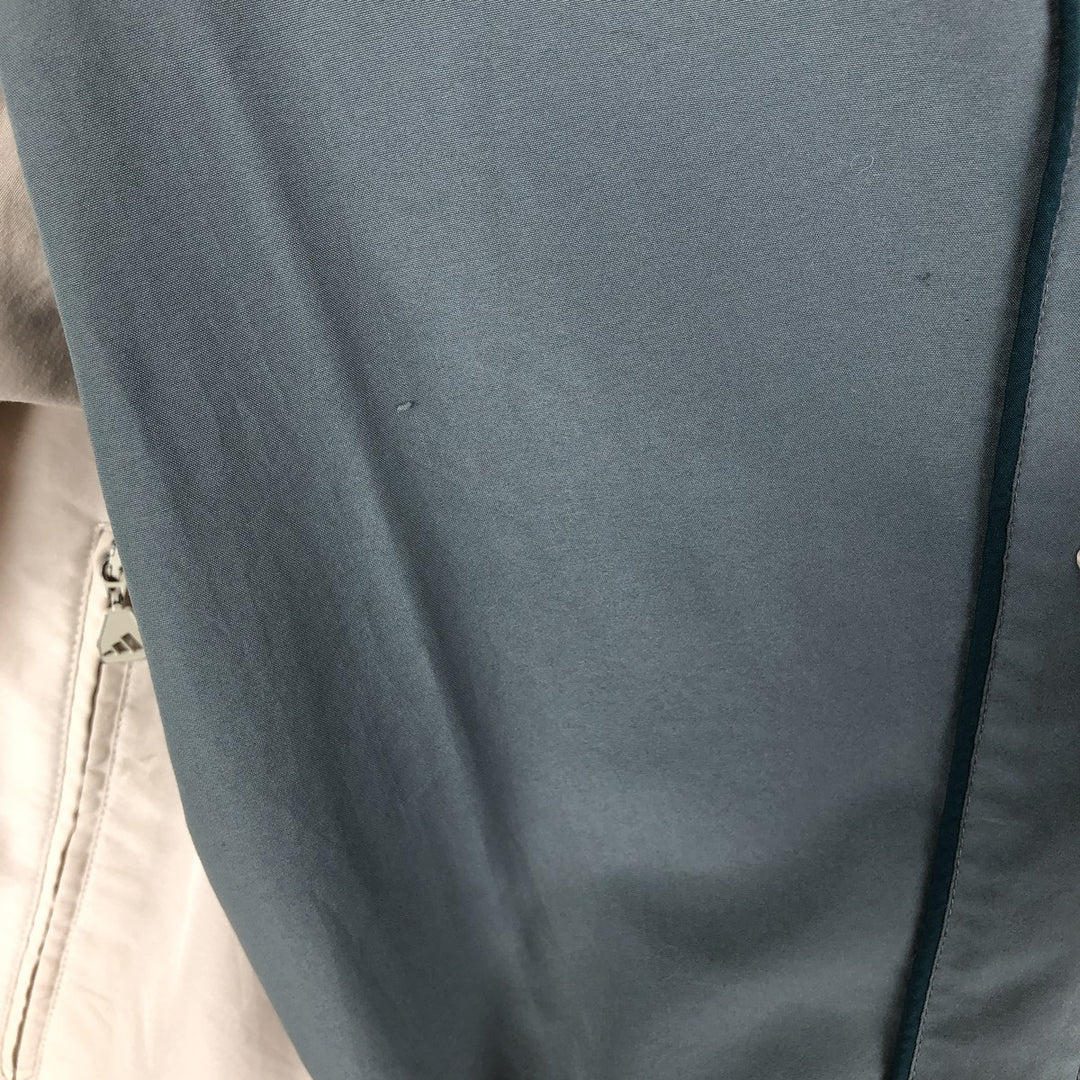 2000'S Adidas Back Logo Windbreaker, Men's Size Medium polyester Khaki type sage green Vintage Second Hand