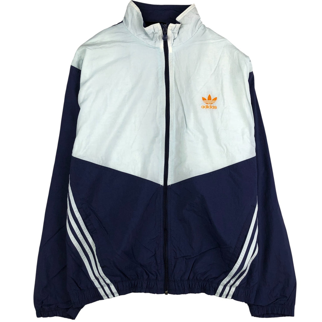 Vintage 80s-90'S Adidas Trefoil Logo Nylon Jacket, Men's Size L Nylon Blue type light blue Vintage Second Hand