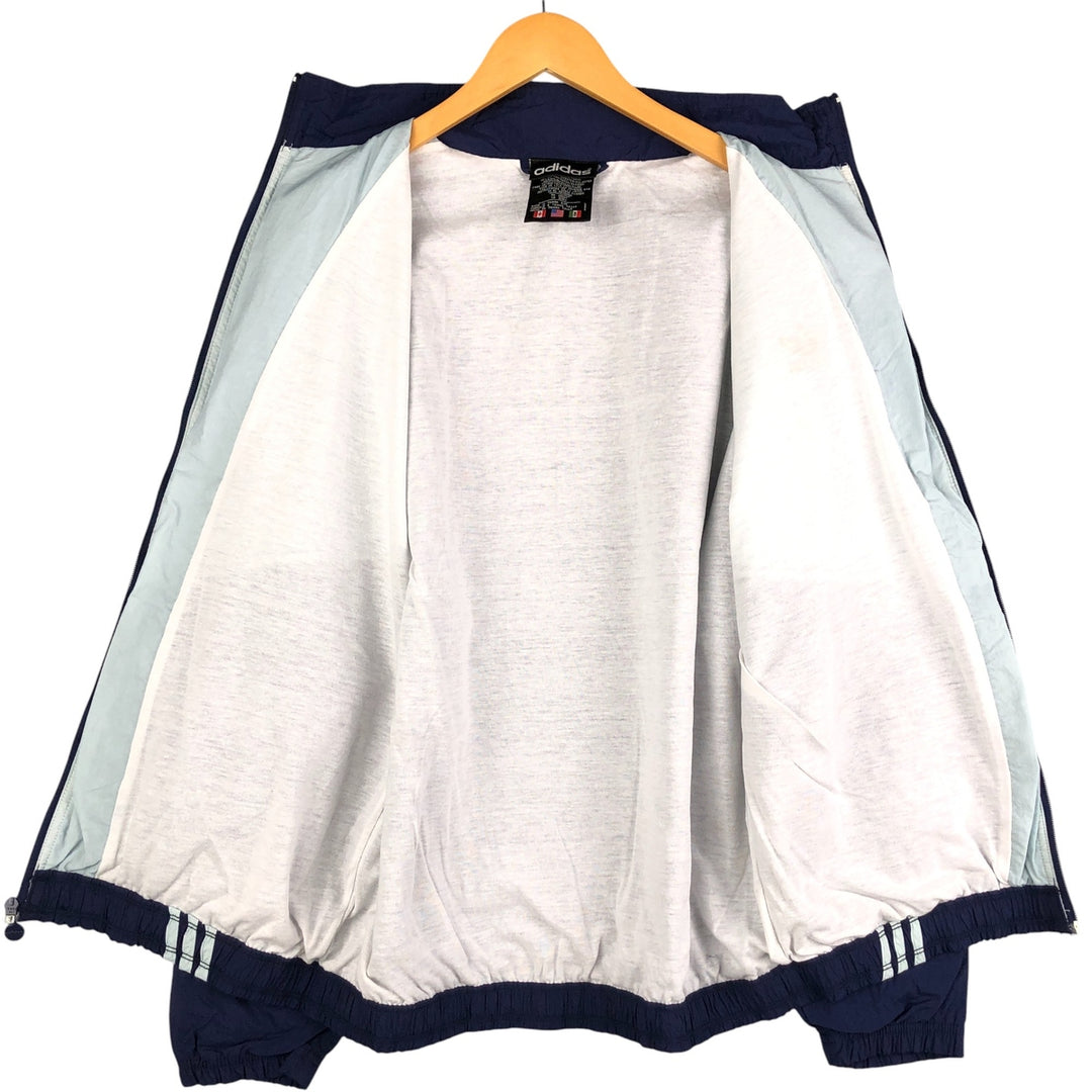 Vintage 80s-90'S Adidas Trefoil Logo Nylon Jacket, Men's Size L Nylon Blue type light blue Vintage Second Hand