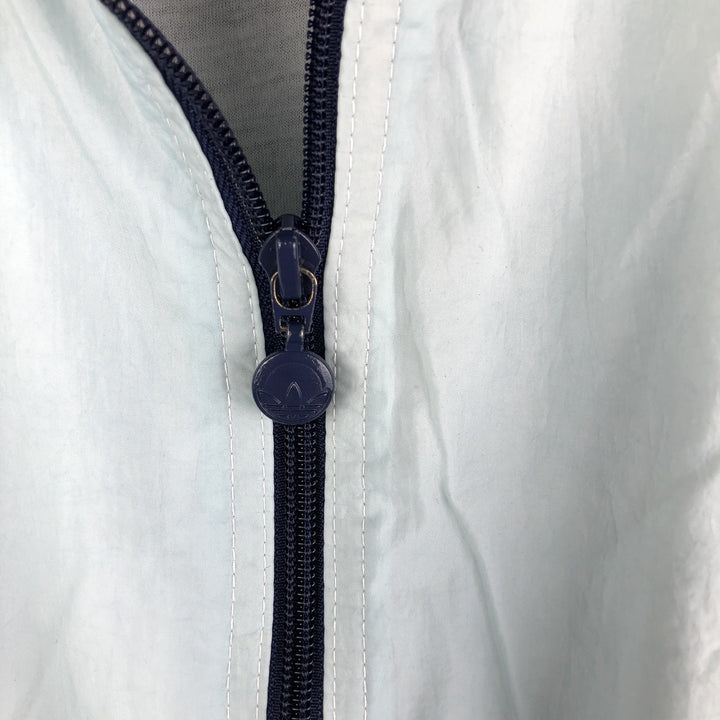 Vintage 80s-90'S Adidas Trefoil Logo Nylon Jacket, Men's Size L Nylon Blue type light blue Vintage Second Hand