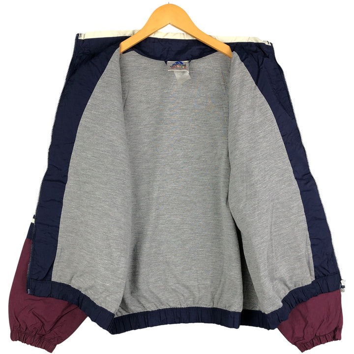 Vintage 90s-00'S Adidas nylon jacket with back logo, size L, men's Nylon navy blue type Vintage Second Hand