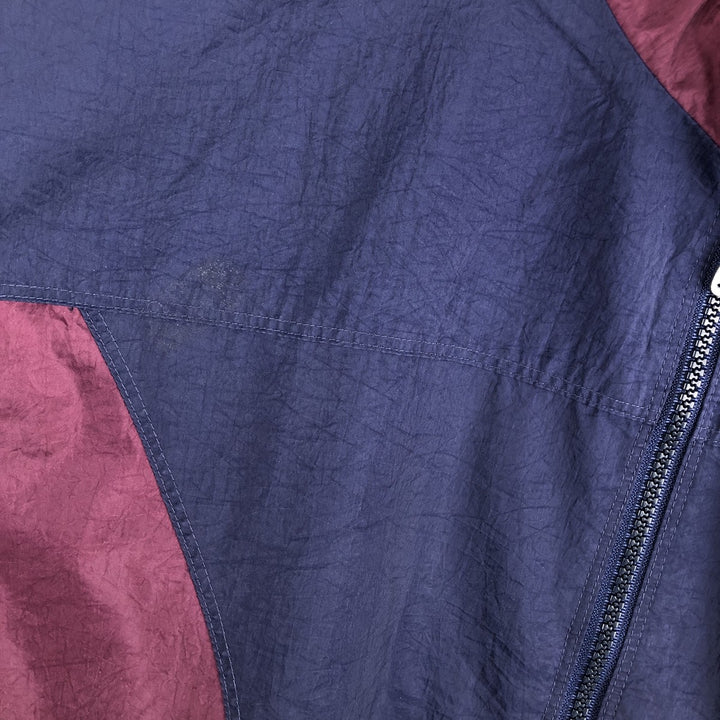 Vintage 90s-00'S Adidas nylon jacket with back logo, size L, men's Nylon navy blue type Vintage Second Hand