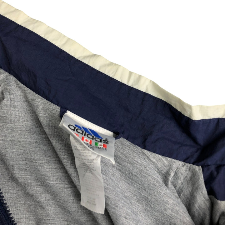 Vintage 90s-00'S Adidas nylon jacket with back logo, size L, men's Nylon navy blue type Vintage Second Hand