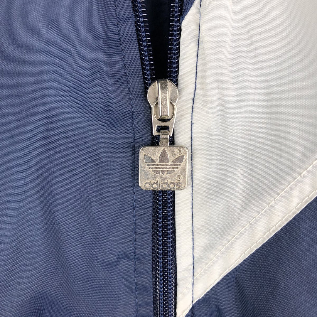 Vintage 70s-80'S Adidas Trefoil Logo Nylon Jacket, Men's Size XL Nylon navy blue type Vintage Second Hand