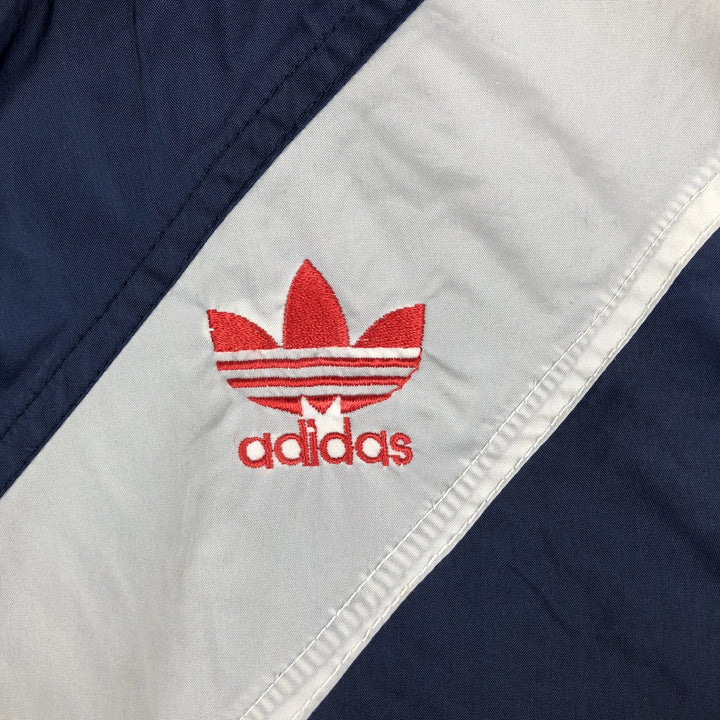 Vintage 70s-80'S Adidas Trefoil Logo Nylon Jacket, Men's Size XL Nylon navy blue type Vintage Second Hand