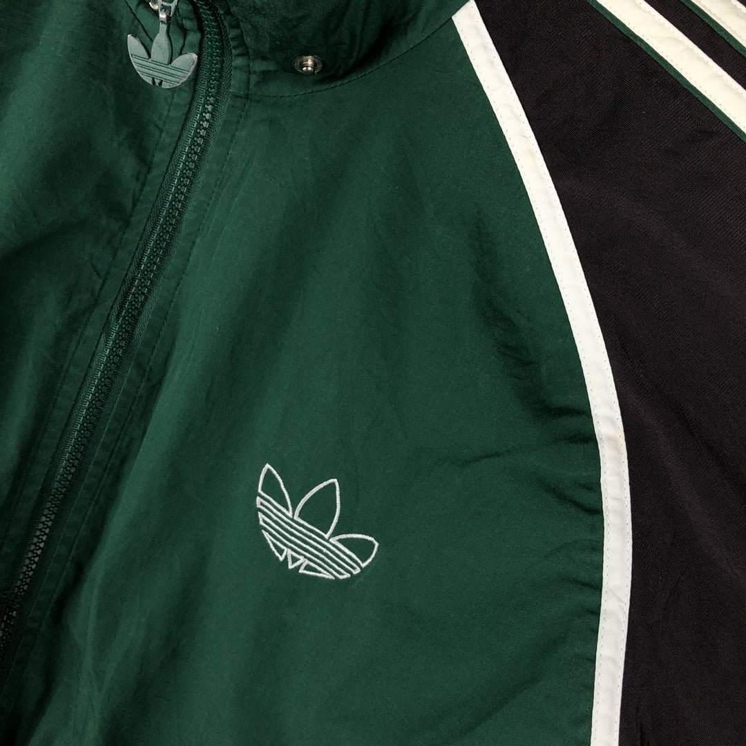Vintage 80s-90'S Adidas Trefoil Logo Windbreaker, Men's Size Medium polyester green type Vintage Second Hand