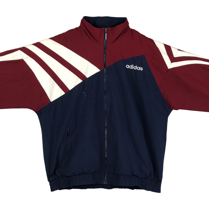 80'S Adidas Windbreaker Men's Size L Vintage polyester wine-red Vintage Second Hand