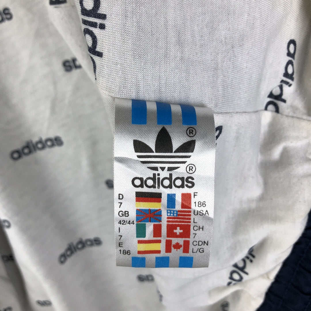 80'S Adidas Windbreaker Men's Size L Vintage polyester wine-red Vintage Second Hand