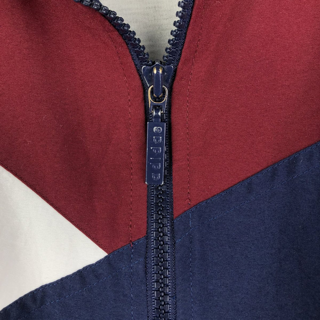 80'S Adidas Windbreaker Men's Size L Vintage polyester wine-red Vintage Second Hand