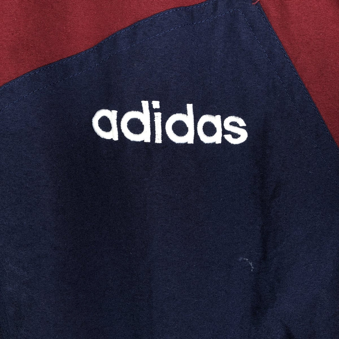 80'S Adidas Windbreaker Men's Size L Vintage polyester wine-red Vintage Second Hand