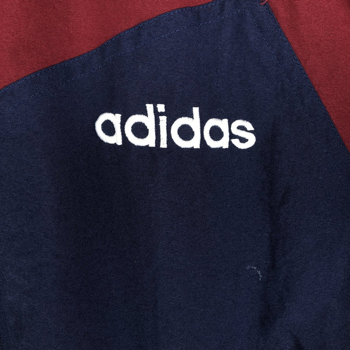 80'S Adidas Windbreaker Men's Size L Vintage polyester wine-red Vintage Second Hand