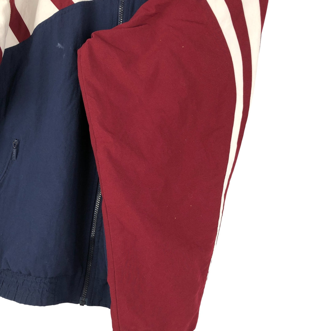 80'S Adidas Windbreaker Men's Size L Vintage polyester wine-red Vintage Second Hand