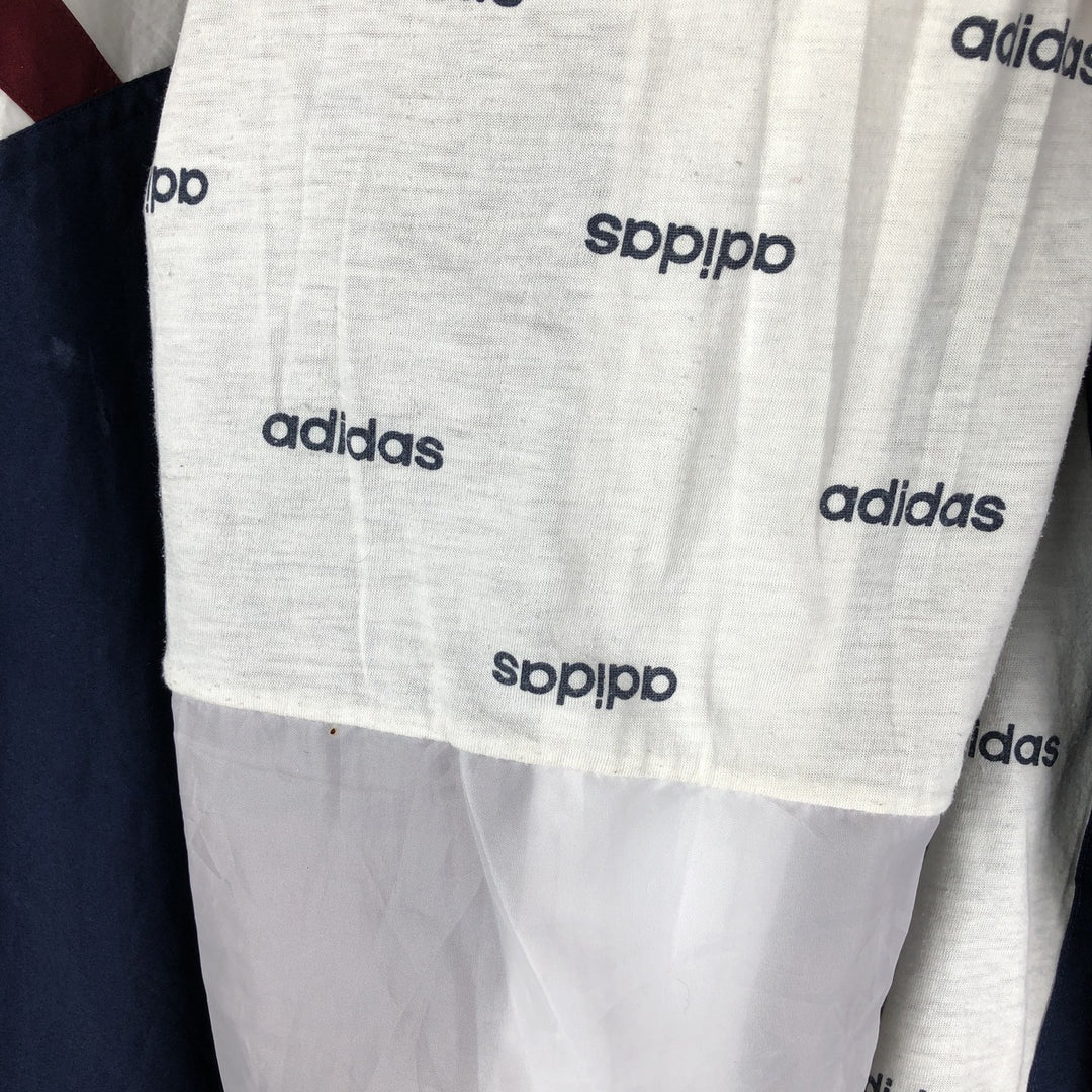 80'S Adidas Windbreaker Men's Size L Vintage polyester wine-red Vintage Second Hand