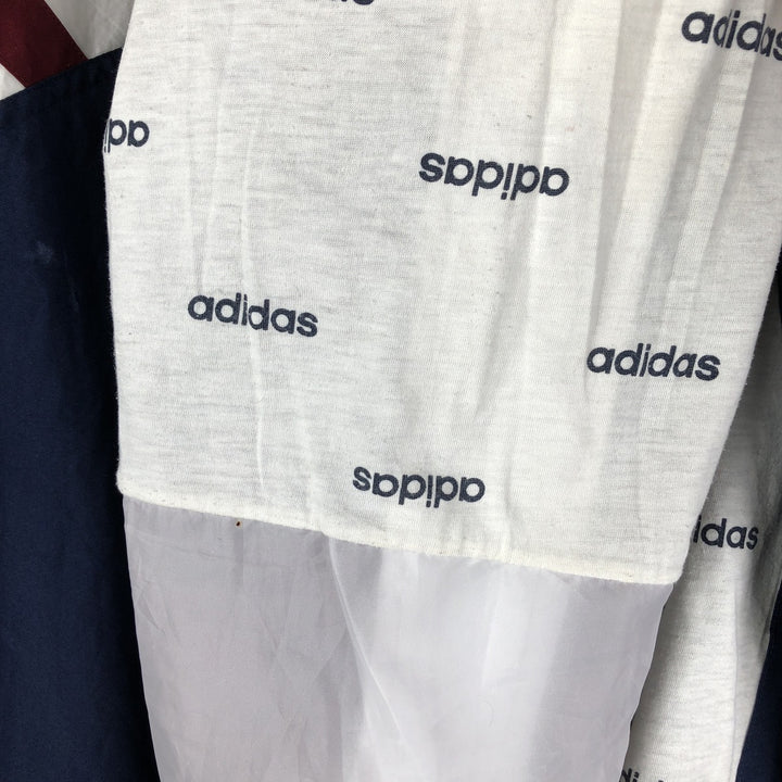 80'S Adidas Windbreaker Men's Size L Vintage polyester wine-red Vintage Second Hand