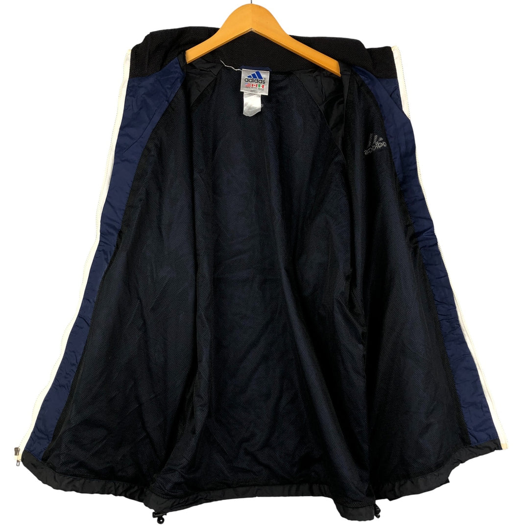 Vintage 90'S Adidas 3-Striped Nylon Jacket, Men's Size L Nylon navy blue type Vintage Second Hand