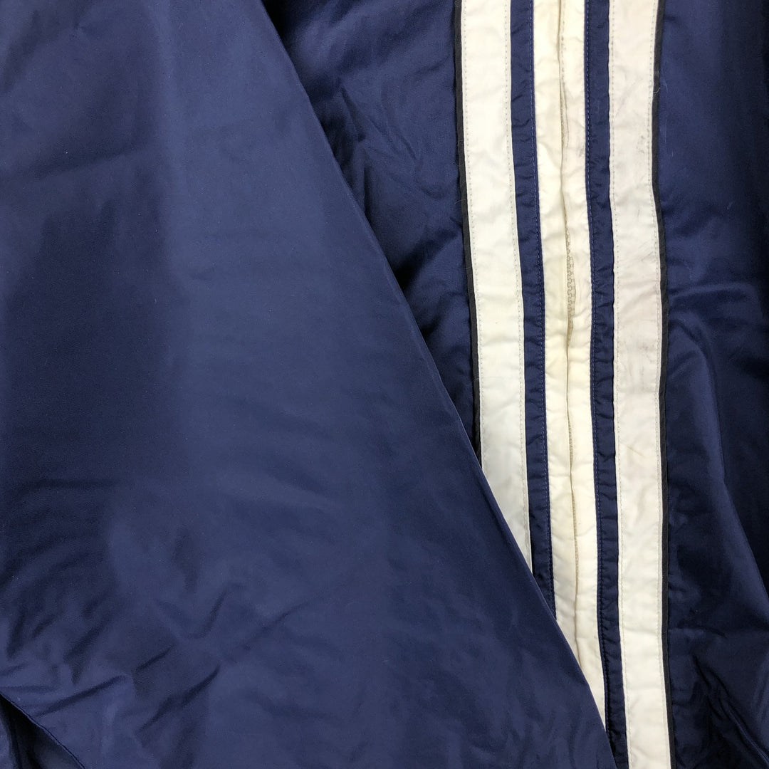 Vintage 90'S Adidas 3-Striped Nylon Jacket, Men's Size L Nylon navy blue type Vintage Second Hand