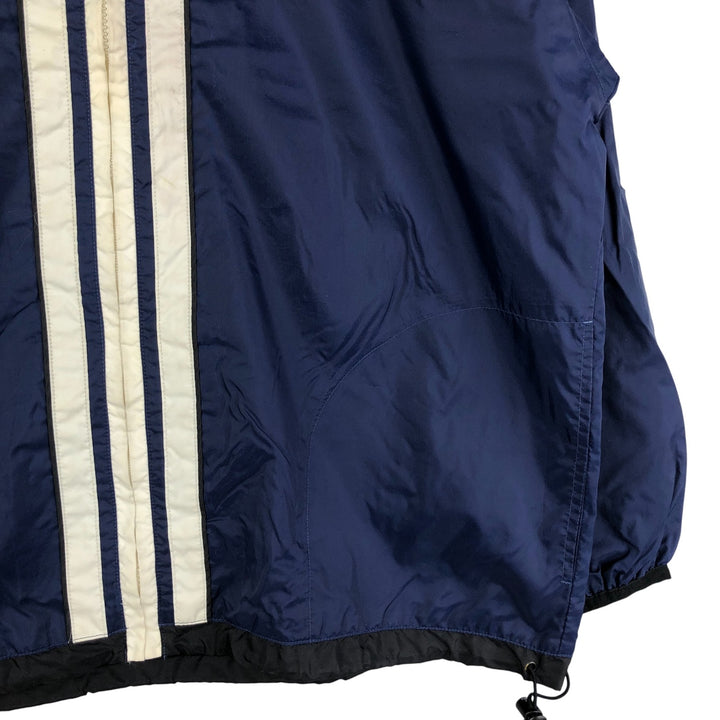 Vintage 90'S Adidas 3-Striped Nylon Jacket, Men's Size L Nylon navy blue type Vintage Second Hand