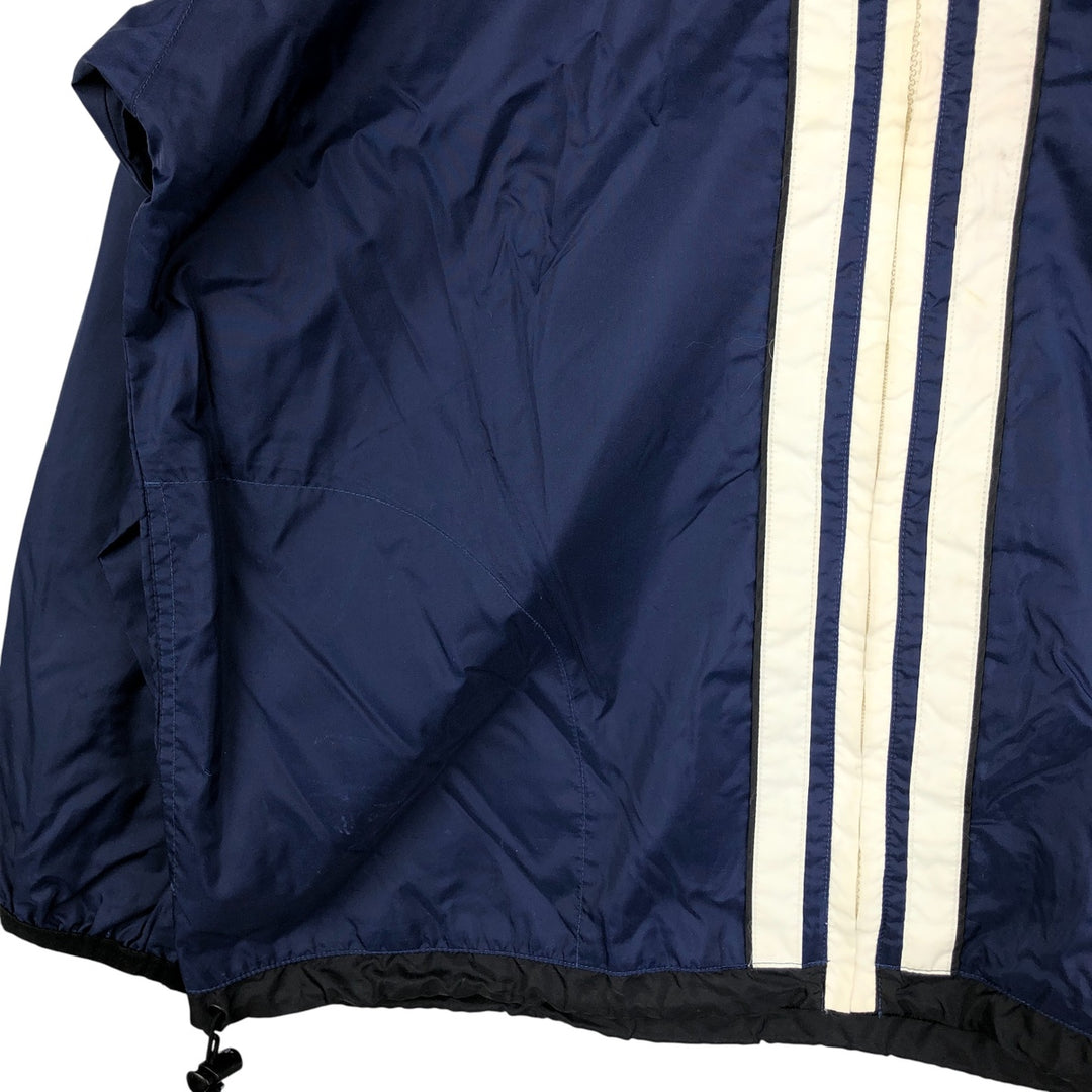 Vintage 90'S Adidas 3-Striped Nylon Jacket, Men's Size L Nylon navy blue type Vintage Second Hand