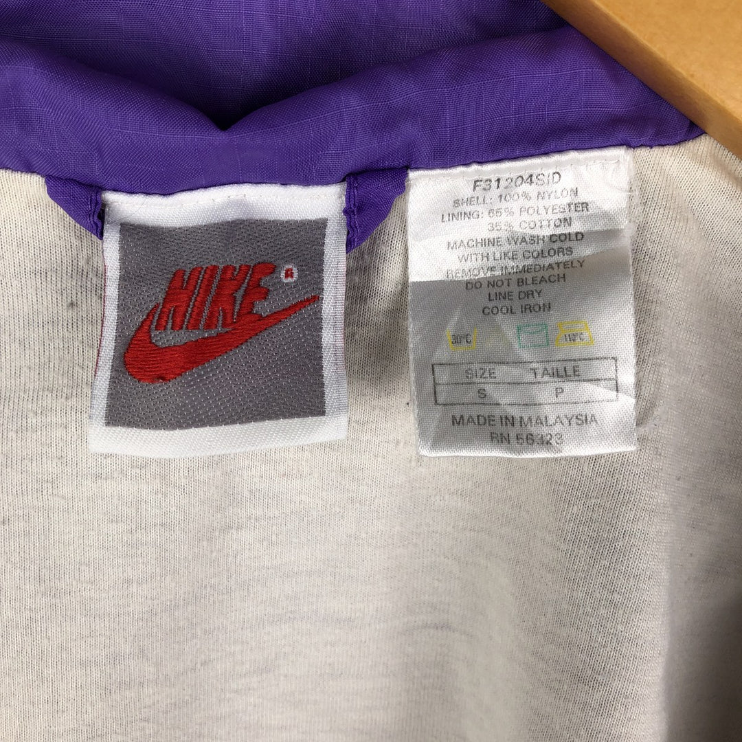 Vintage 90'S Nike silver tag nylon jacket, size S, men's Nylon purple type Vintage Second Hand