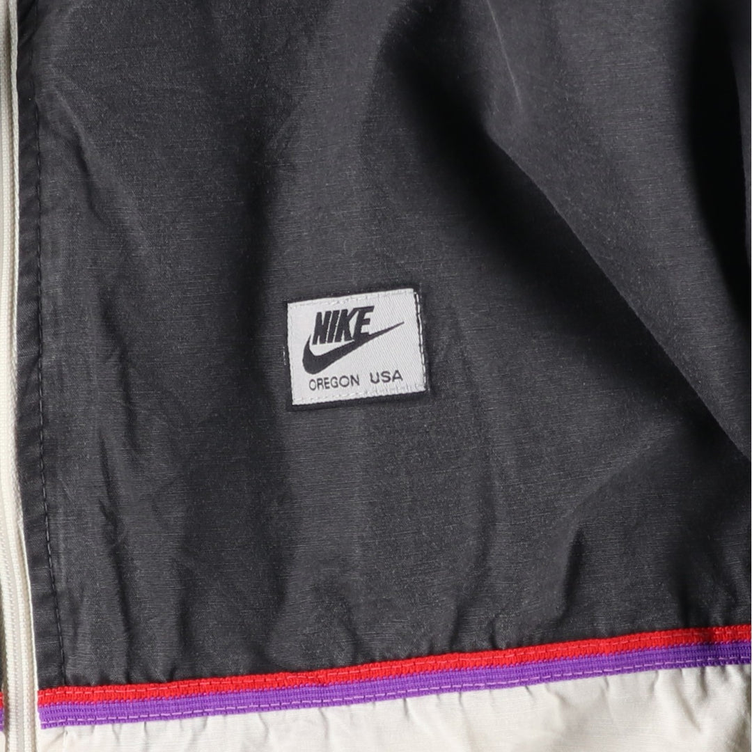 Vintage 1980'S Nike Navy Tag Windbreaker, Made in USA, Men's XXL cotton Charcoal Vintage Second Hand