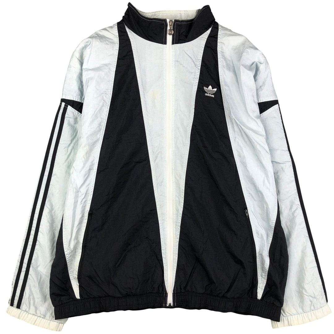 Vintage 80s-90'S Adidas nylon jacket, men's XL size Nylon Blue type light blue Vintage Second Hand