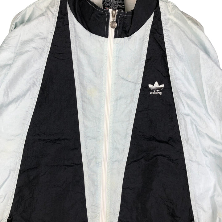Vintage 80s-90'S Adidas nylon jacket, men's XL size Nylon Blue type light blue Vintage Second Hand