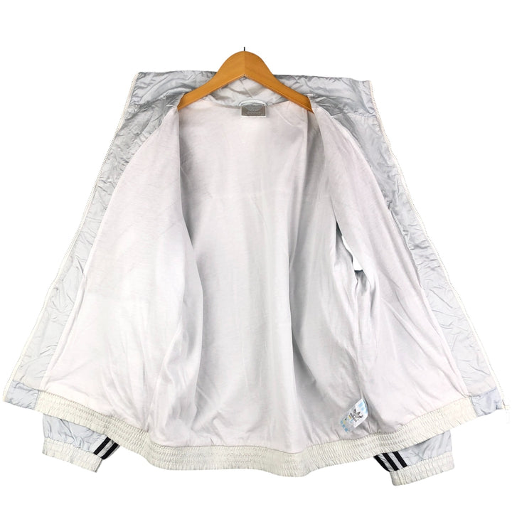 80'S Adidas nylon jacket, men's XL size, vintage Nylon Silver type Vintage Second Hand